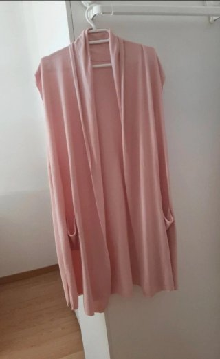 Cárdigan sin mangas mujer rosa talla única
