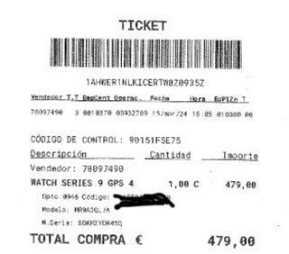 Apple Watch Series 9 45mm Negro/Plata