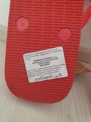 Nuevas Havaianas Rojas Talla 41-42 EU