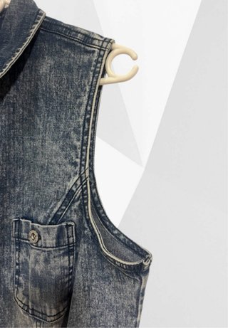 * Talla XXL. Mono corto vaquero sin mangas MELROSE