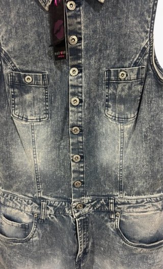 * Talla XXL. Mono corto vaquero sin mangas MELROSE