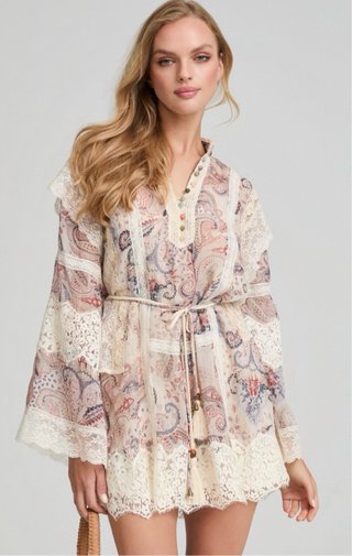 Vestido Fetiche Estampado Encaje Talla XS
