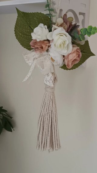 Nappina Shabby Chic con Fiori e Pizzo