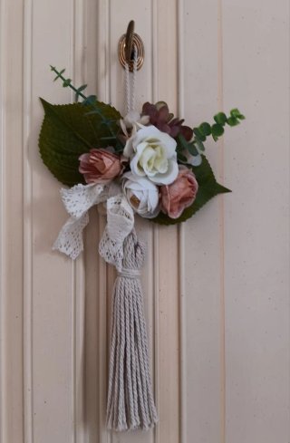 Nappina Shabby Chic con Fiori e Pizzo