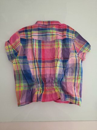 Camicia corta a quadri con nodo