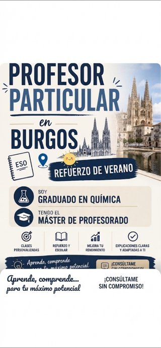 Clases particulares de ciencias, refuerzo verano