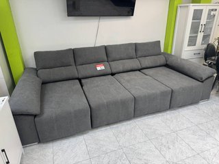 Sofá Cama con 2 Arcones Gris Moderno