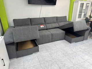 Sofá XXL Cama con Almacenaje Gris