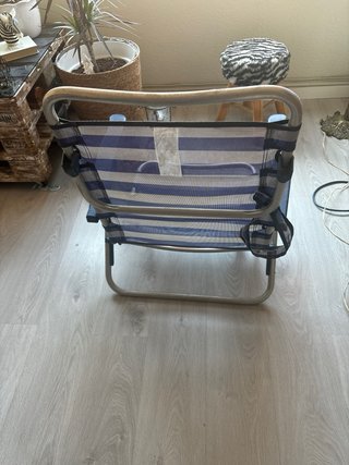 Silla Playa Aluminio Plegable Azul