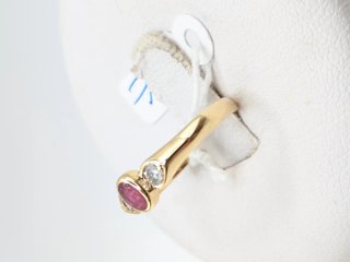 Anillo Oro 18k con Rubí y Diamantes