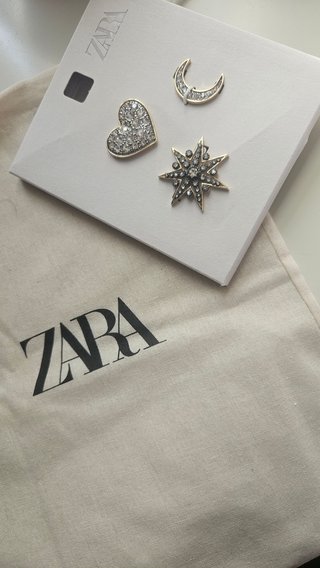 Broches Zara Corazón, Luna y Estrella