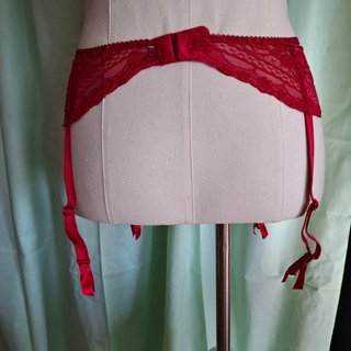 Liguero Etam encaje rojo talla única
