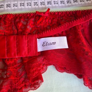 Liguero Etam encaje rojo talla única