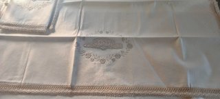 Lenzuolo matrimoniale cotone con ricami