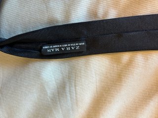 Corbata Zara Man Negra Nueva Talla M