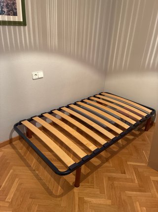 Somier de lamas metálico y madera