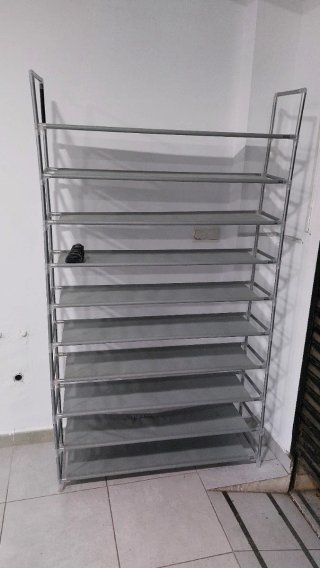 Zapatero 10 Niveles Tela . Metal. Plástico