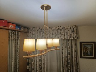 Lámpara de techo madera y metal
