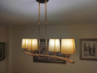 Lámpara de techo madera y metal