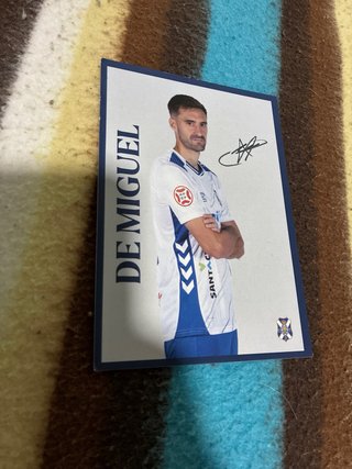 Foto De Miguel CD Tenerife Firmada