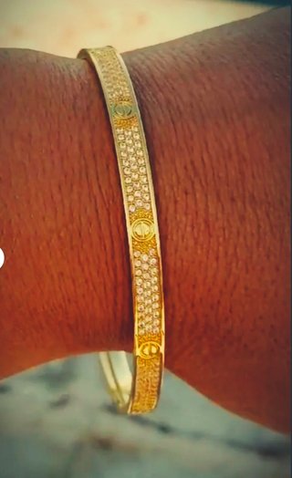 Pulsera laminada en oro 18k