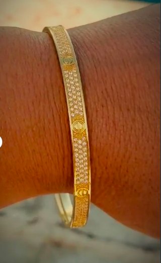 Pulsera laminada en oro 18k