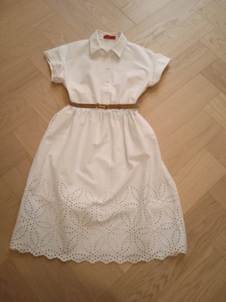 Vestido Blanco Carolina Herrera Talla S