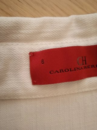 Vestido Blanco Carolina Herrera Talla S