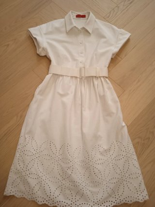 Vestido Blanco Carolina Herrera Talla S