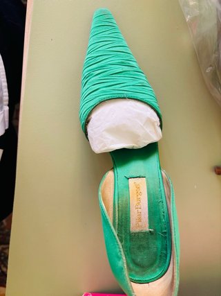 Zapatos de tacón fiesta verdes mujer