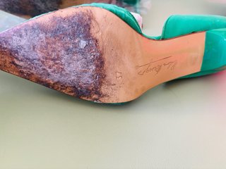 Zapatos de tacón fiesta verdes mujer
