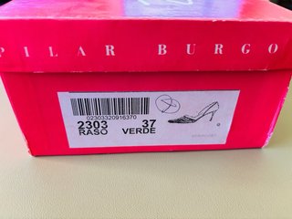 Zapatos de tacón fiesta verdes mujer