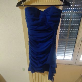 Vestido azul gasa elástico Talla M