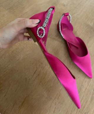 Bailarinas Fucsia con Tira Brillante