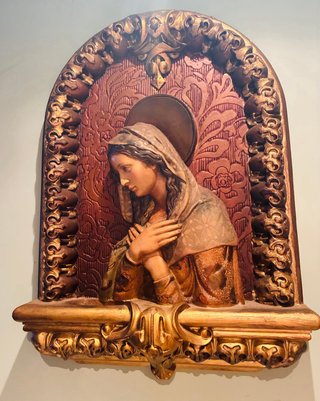 Gran relieve religioso de pared - Virgen María