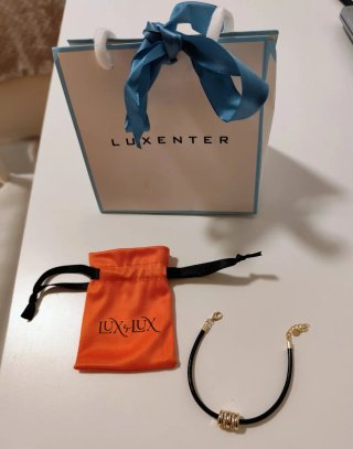 Pulsera Luxenter Plata con Abalorios Dorados