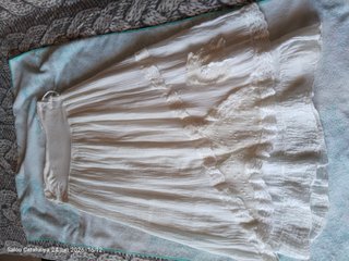 Falda ibizenca Blanca Larga Hippie Bohemia