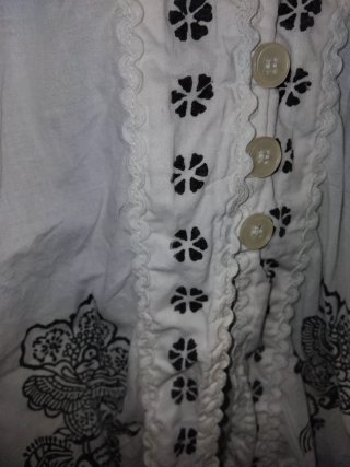 Vestido playero blanco bordado T/L/X