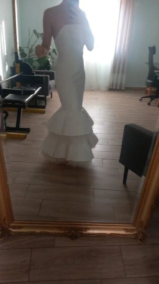 Traje de flamenca blanco liquidación