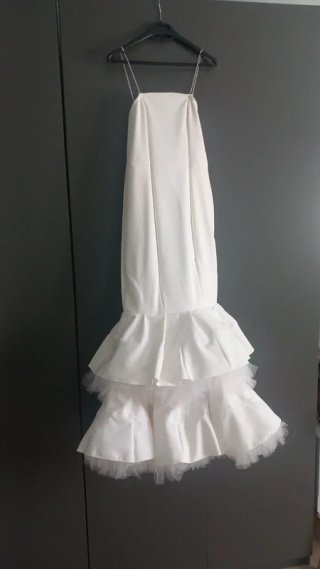 Traje de flamenca blanco liquidación