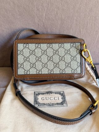 Bolso Gucci Monogram Marrón y Beige