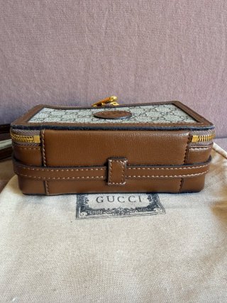 Bolso Gucci Monogram Marrón y Beige