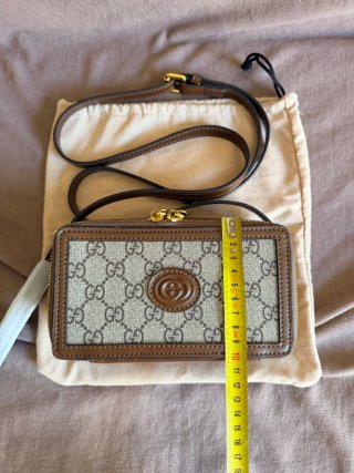 Bolso Gucci Monogram Marrón y Beige