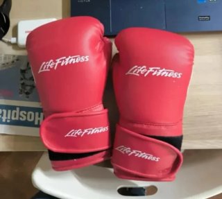 Guantes de Boxeo Life Fitness Rojos 12 oz