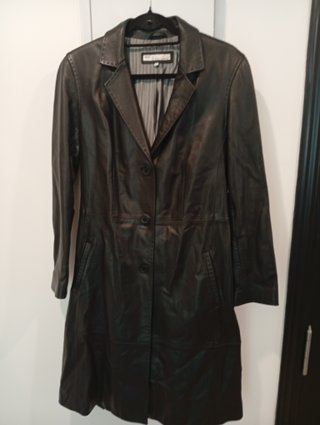 Abrigo negro de piel ovino auténtica T42 Mujer