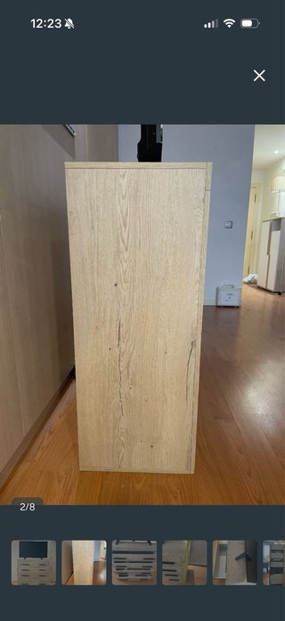 Cómoda de habitación madera y metal