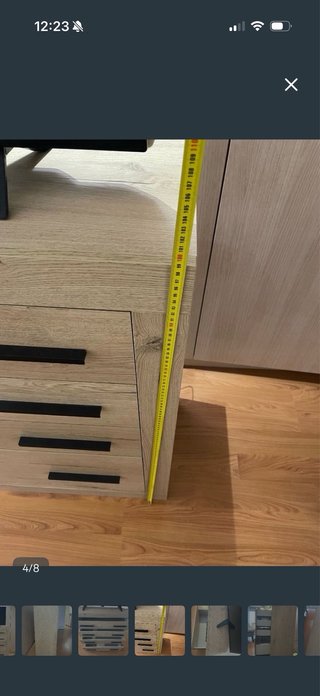 Cómoda de habitación madera y metal