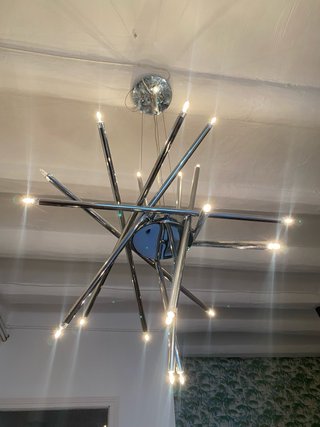Lámpara de techo moderna de plata