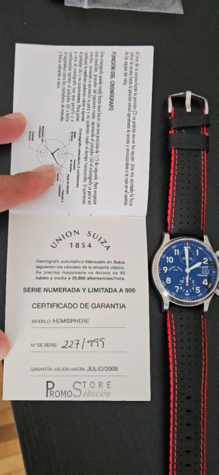 Reloj Union Suiza Cronógrafo Automático