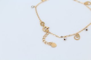 Pulsera Oro 18k Fina Colgantes.Ref: 043-05-00044.